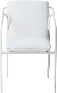 Zestaw 8 krzeseł ogrodowych z poduszkami ASCIANO Metal Biały 6