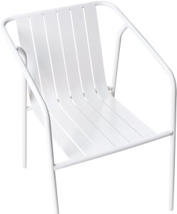 Zestaw 8 krzeseł ogrodowych z poduszkami ASCIANO Metal Biały 10