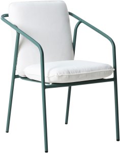 Zestaw 8 krzeseł ogrodowych z poduszkami ASCIANO Metal Zielony 5