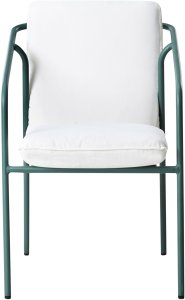 Zestaw 8 krzeseł ogrodowych z poduszkami ASCIANO Metal Zielony 6