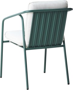 Zestaw 8 krzeseł ogrodowych z poduszkami ASCIANO Metal Zielony 7