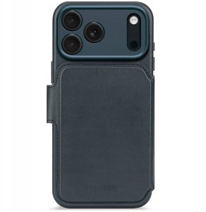 Decoded Leather Detachable Wallet - skórzana obudowa ochronna do iPhone 17 Pro kompatybilna z MagSafe (navy shadow) 2
