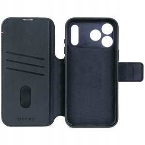 Decoded Leather Detachable Wallet - skórzana obudowa ochronna do iPhone 17 Pro kompatybilna z MagSafe (navy shadow) 5