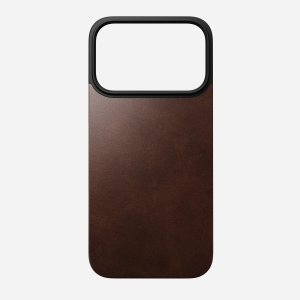 NOMAD Magnetic Leather Back - nakładka magnetyczna na iPhone 17 Pro kompatybilna z MagSafe, skóra Horween (rustic brown) 2