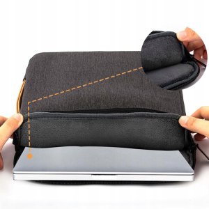 Pokrowiec Na Laptopa 15,6" Torba Etui Na Dokumenty Do Pracy Materiałowa 6