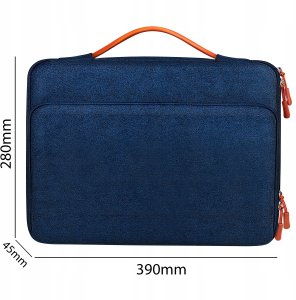 Pokrowiec Na Laptopa 15,6" Torba Etui Na Dokumenty Do Pracy Materiałowa 9