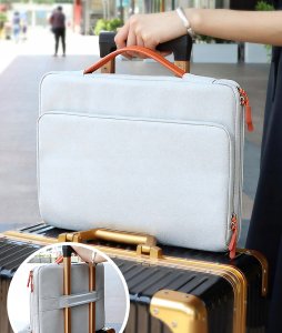 Pokrowiec Na Laptopa 15,6" Torba Etui Na Dokumenty Do Pracy Materiałowa 10