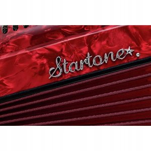 Czerwony Akordeon Klawiszowy Startone 48 Basów MKII 26 Klawiszy+ Torba Nowy 10