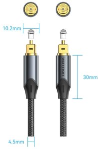 Kabel Vention Toslink - Toslink 10m czarny (BAVBL) 8