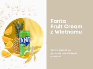 Fanta Cream Soda ananasowo pomarańczowo bananowa napój owocowy z Wietnamu puszka 320ml 3
