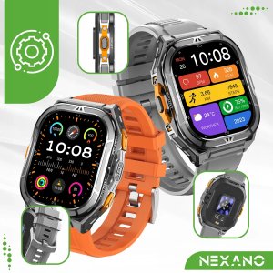 SMARTWATCH MĘSKI ZEGAREK GPS WODOODPORNY ROZMOWY SMART WATCH SPORT MENU PL 2