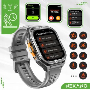SMARTWATCH MĘSKI ZEGAREK GPS WODOODPORNY ROZMOWY SMART WATCH SPORT MENU PL 3