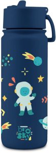 Brosky Kids Granatowa butelka na wodę dla dzieci w motyw kosmosu 550 ml 2