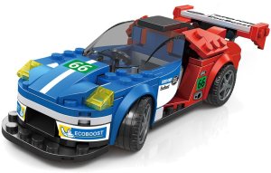 Klocki techniczne Sportowe auto NIEBIESKO-CZERWONE 138-elementów ZA5744 EDUKAMP 2
