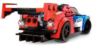 Klocki techniczne Sportowe auto NIEBIESKO-CZERWONE 138-elementów ZA5744 EDUKAMP 6