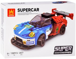 Klocki techniczne Sportowe auto NIEBIESKO-CZERWONE 138-elementów ZA5744 EDUKAMP 7