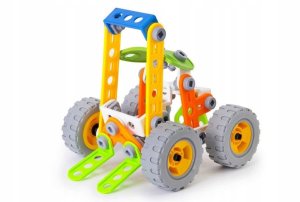 Klocki konstrukcyjne pojazd do składania 84 elementy 2