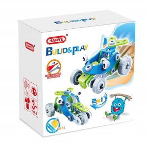 Klocki konstrukcyjne pojazd do składania 52 el. 2