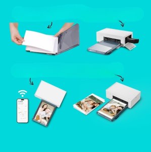 Liene Drukarka fotograficzna 10x15 cm 20 arkuszy 300DPI Wi-Fi 3