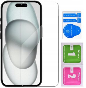 Etui do Apple iPhone 15 CASE BROKAT PLECKI + SZKŁO OCHRONNE 9H 5