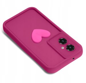 Etui do Motorola Moto G55 5G silikonowe MATOWE serce + Szkło na ekran 3