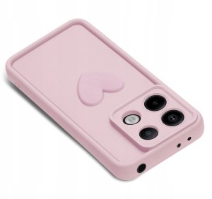 Etui do Xiaomi Redmi Note 13 5G silikonowe MATOWE serce + Szkło ochronne 9H 3
