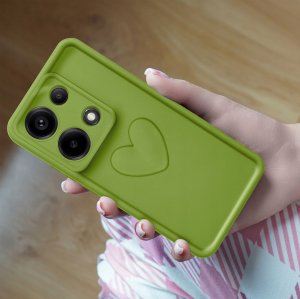 Etui do Xiaomi Redmi Note 13 Pro 4G silikonowe MATOWE serce + Szkło 9H 4