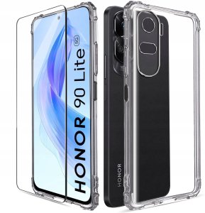 Etui do Honor 90 Lite 5G ANTI-SHOCK CLEAR CASE + Szkło OCHRONNE 9H 6