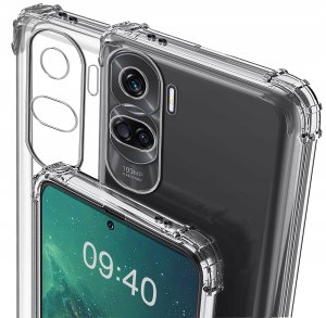 Etui do Honor 90 Lite 5G ANTI-SHOCK CLEAR CASE + Szkło OCHRONNE 9H 7