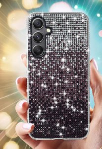 Etui do Samsung 15 5G| silikonowe BROKAT DIAMOND Szkło ochronne na ekran 9H 3