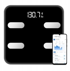 Waga Elektroniczna Łazienkowa Funkcja Smart Bluetooth BMI BMR Aplikacja 3