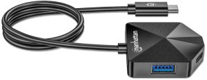 Stacja/replikator Manhattan 181150 stacja dokująca Przewodowa USB 3.2 Gen 2 (3.1 Gen 2) Type-C Czarny 7