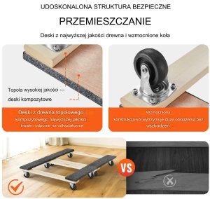 Wózek Meblowy Drewniany 2 Sztuki 10