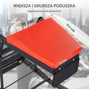 Podnośnik wózek warsztatowy regulowany 1219-1930mm 400kg do napraw aut 11