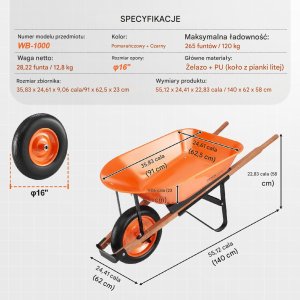 Wózek Ogrodowy Taczka 120 kg 2