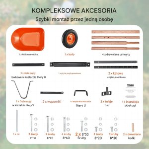 Wózek Ogrodowy Taczka 120 kg 5