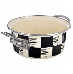 Garnek emaliowany SZACHOWNICA 18 cm, 1,5 l 4
