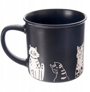 Kubek ceramiczny czarny koty 500 ml 4