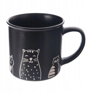 Kubek ceramiczny czarny koty 500 ml 5