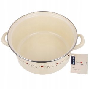 Garnek emaliowany kremowy TONCA 24 cm, 4 l 8