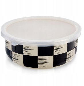 Lumarko Miska emaliowana z pokrywką SZACHOWNICA 19 cm, 1,5 l 2