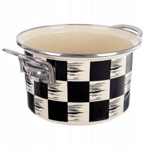 Garnek emaliowany SZACHOWNICA 18 cm, 2 l 4