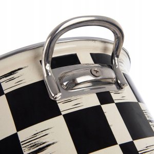 Garnek emaliowany SZACHOWNICA 18 cm, 2 l 5