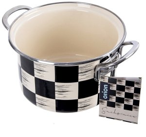 Garnek emaliowany SZACHOWNICA 18 cm, 2 l 6