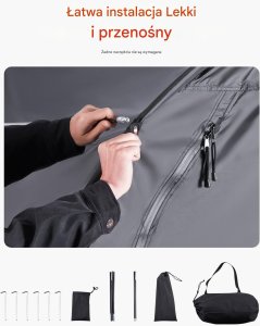 Namiot rowerowy całoroczny wodoodporny ogrodowy skuter motor 243cm 4