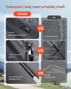 Namiot rowerowy całoroczny wodoodporny ogrodowy skuter motor 243cm 6