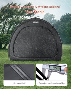 Namiot rowerowy całoroczny wodoodporny ogrodowy skuter motor 243cm 7