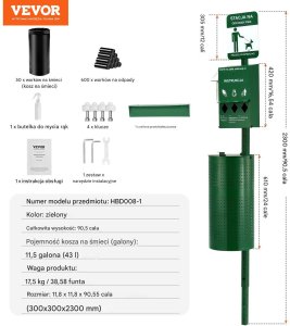 Kosz na Psie Odchody 43 L 2