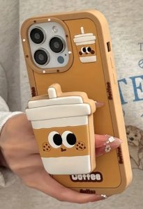 ETUI CASE 3D COFFEE Z PODSTAWKĄ IPHONE 16 3