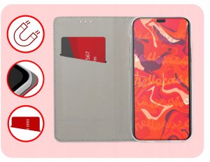 ETUI Z KLAPKĄ DO OPPO RENO13 5G CZERWONE ZAMYKANE MAGNETYCZNE KABURA CASE 3